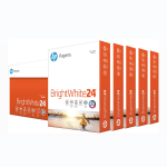 HP BrightWhite24 Inkjet Paper, White, Letter Size (8 1/2in x 11in), Ream Of 500 Sheets, 24 Lb, 100 Brightness