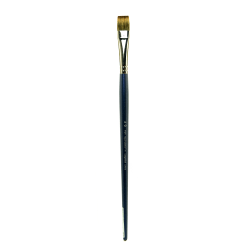 Royal & Langnickel Sabletek Long-Handle Paint Brush L95510, Size 22, Bright Bristle, Sable Hair, Blue