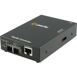 Perle S-110PP-M1SC2U - Fiber media converter - 100Mb LAN - 10Base-T, 100Base-TX, 100Base-BX - RJ-45 / SC multi-mode - up to 1.2 miles - 1310 (TX) / 1550 (RX) nm