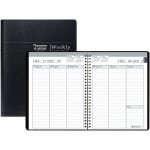 SKILCRAFT Professional Appointment Planner - Professional - Weekly - 12 Month - January 2025 - December 2025 - Quarter-hourly - 1 Week Double Page Layout - 8 1/2in x 11in Sheet Size - Wire Bound - Black