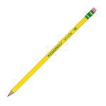 Ticonderoga Tri-Write Pencils, With Erasers, #2 Lead, Yellow, Pack Of 12