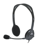 Logitech H111 Over-The-Head Binaural Stereo Headset, Gray