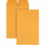 Quality Park Gummed Kraft Clasp Envelopes - Clasp - #94 - 9 1/4in Width x 14 1/4in Length - 28 lb - Gummed - Kraft - 100 / Box - Kraft