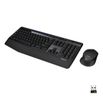 Logitech MK345 Wireless Straight Full Size Keyboard & Right-Handed Optical Mouse, Black