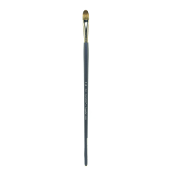 Royal & Langnickel Sabletek Long-Handle Paint Brush L95525, Size 16, Filbert Bristle, Sable Hair, Blue