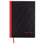 Black n Red Notebook/Journal, 11 3/4in x 8 1/4in, 192 Pages (96 Sheets), Black/Red, (D66174)