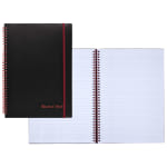 Black n Red Twinwire Soft Cover Business Notebook, 11 3/4in x 8 1/4in, Ruled, 70 Pages (35 Sheets), Black/Red (E67008)