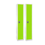 Alpine 1-Tier Steel Lockers, 72inH x 12inW x 12inD, Green, Set Of 2 Lockers