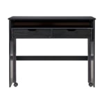 Linon Casimer 43inW Extendable Console Writing Desk, Black