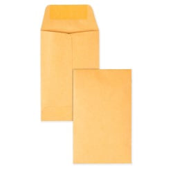 Quality Park #1 Coin Envelopes, Brown Kraft, Box Of 500