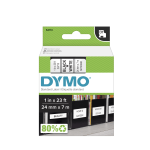 DYMO D1 53713 Black-On-White Tape, 1in x 23ft