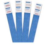 Advantus Tyvek Colored Wrist Bands, 3/4in x 10in, Blue, Pack Of 500