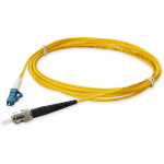 AddOn 10m ST (Male) to LC (Male) Yellow OS2 Simplex Fiber OFNR (Riser-Rated) Patch Cable - 100% compatible and guaranteed to work