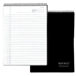 TOPS Docket Diamond Jr. 100% Recycled Writing Pads, 5in x 8in, Legal Ruled, 50 Sheets, White, Pack Of 4 Pads