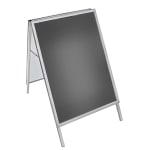 Azar Displays Steel A-Board Sign Holder With Snap Frame, 40in x 30in, Silver