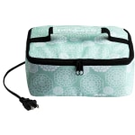 HOTLOGIC Portable Personal Mini Oven, Aqua Floral