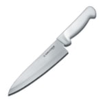 Hoffman Sani-Safe Cooks Knife, 8in, White/Silver