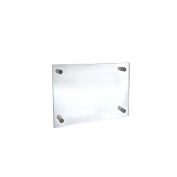 Azar Displays Graphic-Size Acrylic Vertical/Horizontal Standoff Sign Holder, 8 1/2in x 5 1/2in, Clear