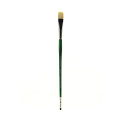 Grumbacher Gainsborough Oil And Acrylic Paint Brush, Size 6, Bright Bristle, Hog Hair, Green