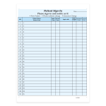 HIPAA Compliant Patient/Visitor Privacy 2-Part Sign-In Sheets, 8-1/2in x 11in, Blue, Pack Of 500 Sheets