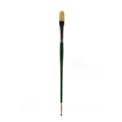 Grumbacher Gainsborough Oil And Acrylic Paint Brush, Size 8, Flat Bristle, Hog Hair, Black