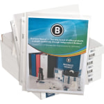 Business Source Top-Loading Poly Sheet Protectors - For Letter 8 1/2in x 11in Sheet - 3 x Holes - Ring Binder - Top Loading - Rectangular - Clear - Polypropylene - 200 / Box