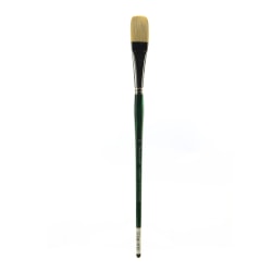 Grumbacher Gainsborough Oil And Acrylic Paint Brush, Size 10, Flat Bristle, Hog Hair, Black