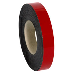 Partners Brand Red Magnetic Warehouse Labels, LH126, Rolls 1in x 50ft, 1 Roll