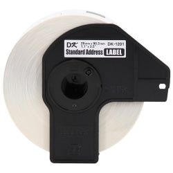 Brother Genuine DK-12013PK Die-Cut Standard Address Labels, 1-3/16in x 3-1/2in, White, 400 Labels Per Roll, Box Of 3 Rolls