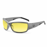 Ergodyne Skullerz Safety Glasses, Thor, Matte Gray Frame, Yellow Lens