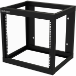 StarTech.com 9U Wall-mount Rack - Open Frame - 2 Post - 18 in. Deep - Steel - Black - EIA 310 - 175 lb. (80 kg) Weight Cap (RK919WALLO)