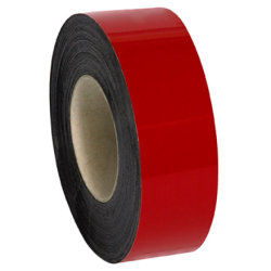 Partners Brand Red Warehouse Labels, LH129, Magnetic Rolls 2in x 50ft, 1 Roll