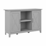 Bush Furniture Key West 47inW Accent Cabinet With Doors, Cape Cod Gray, Standard Delivery