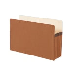 Smead Expanding File Pockets, 5 1/4in Expansion, 9 1/2in x 14 3/4in, 30% Recycled, Redrope