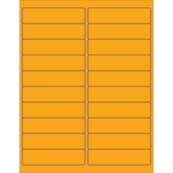 Tape Logic Permanent Labels, LL177OR, Rectangle, 4in x 1in, Fluorescent Orange, Case Of 2,000