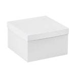 Partners Brand White Deluxe Gift Box Bottoms 10in x 10in x 6in, Case of 50