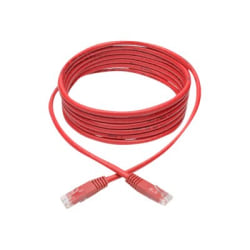 Tripp Lite Cat6 Cat5e Gigabit Molded Patch Cable RJ45 M/M 550MHz Red 10ft 10ft - 1 x RJ-45 Male Network - Gold Plated Contact - Red