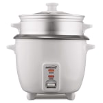 Brentwood 8-Cup Rice Cooker, 8-1/2in x 8-1/2in, White