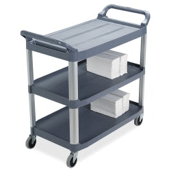 Rubbermaid Xtra Utility Cart, 37 4/5inH x 40 3/5inW x 20inD, Gray