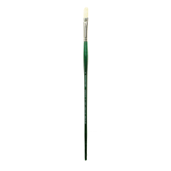 Grumbacher Gainsborough Oil And Acrylic Paint Brush, Size 6, Fan Bristle, Hog Hair, Green