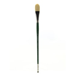 Grumbacher Gainsborough Oil And Acrylic Paint Brush, Size 6, Filbert Bristle, Hog Hair, Green