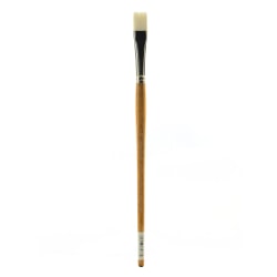 Grumbacher Bristlette Paint Brush, Size 8, Bright Bristle, Synthetic, Brown