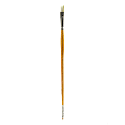 Grumbacher Bristlette Paint Brush, Size 12, Bright Bristle, Synthetic, Brown