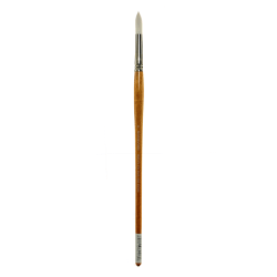 Grumbacher Bristlette Paint Brush, Size 5, Round Bristle, Synthetic, Brown