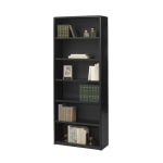 Safco Value Mate 6 Shelf Transitional Modular Shelving Bookcase,80inH x 31-3/4inW x 13-1/2inD, Black