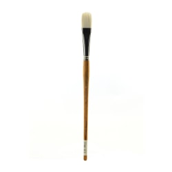 Grumbacher Bristlette Paint Brush, Size 10, Filbert Bristle, Synthetic, Brown