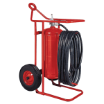 Wheeled Fire Extinguisher Units, Class A, B and C Fires, 125 lb Cap. Wt.