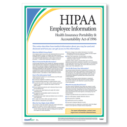 ComplyRight HIPAA Employee Information Poster, English, 17in x 24in