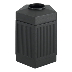 Safco Canmeleon Plastic Indoor/Outdoor Trash Receptacle, 45 Gallons, 31-1/2inH x 24inW x 23inD, Black