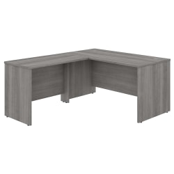 Monarch Specialties 46inW Corner Desk With Storage Cabinet, Gray